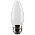 Satco 5.5 Watt B11 LED Lamp, Frost, Medium Base, 90 CRI, 2700K, 120 Volts S21292